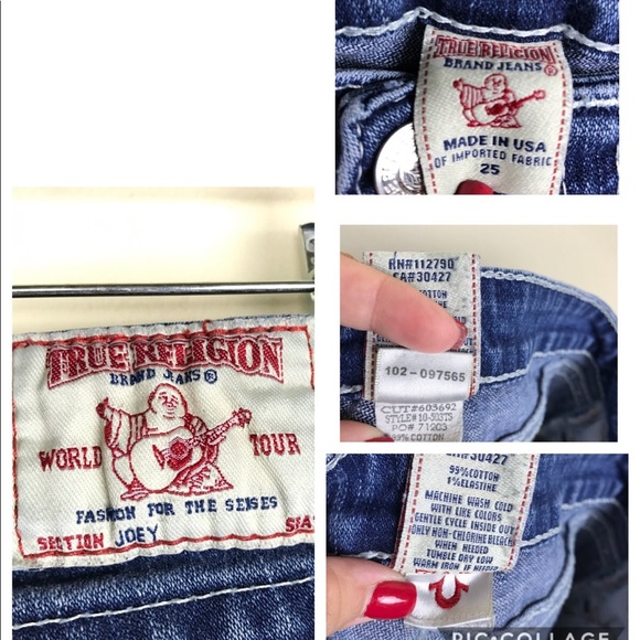 TRUE RELIGION JOEY FLARE JEANS 25 - Picture 2 of 8